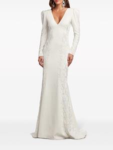 Tadashi Shoji Avondjurk met pofmouwen - Wit