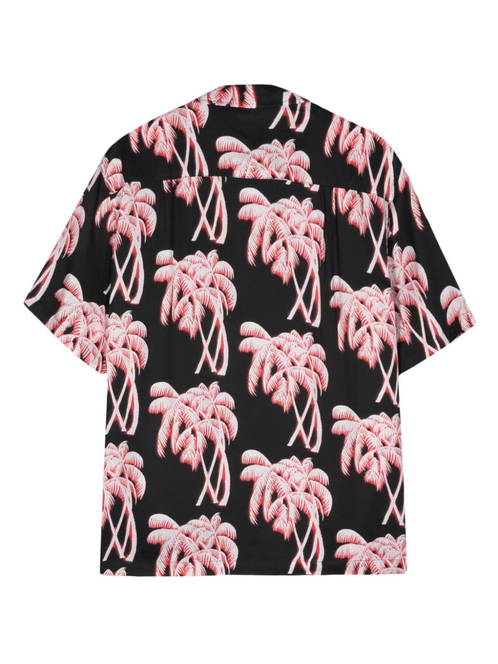 Diesel Bmowt-Adrian palm-tree print shirt - Zwart