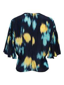 Lanvin floral-print ruffled blouse - Veelkleurig
