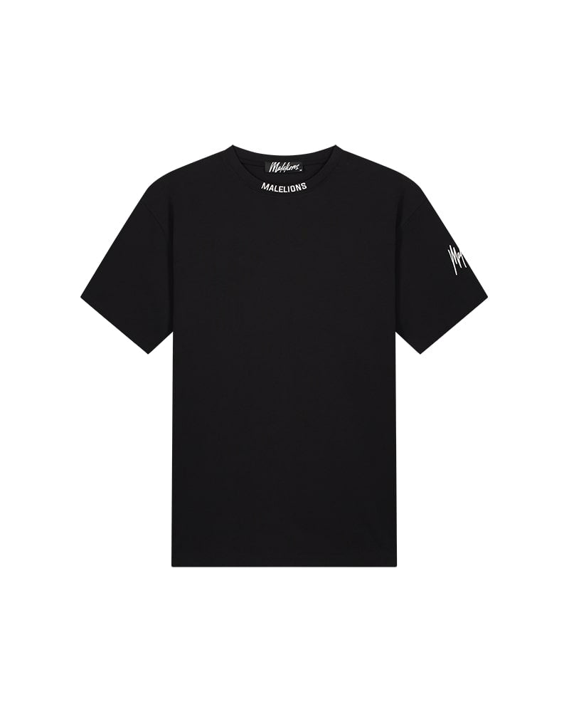 Malelions Men Collar T-Shirt | Black