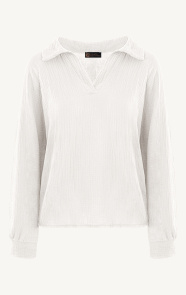 The Musthaves Oversized V-hals Blouse Mousseline Offwhite