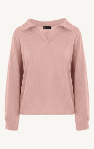 The Musthaves Oversized V-hals Blouse Mousseline Roze