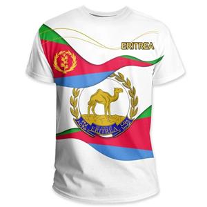 ETST 07 Zomer Plus Kleine vrouwen Eritrese Vlag Korte Mouw 3d Gedrukt Afrikaanse mannen T-shirt Dropshippingeri-verenigde Eritrese T-shirt