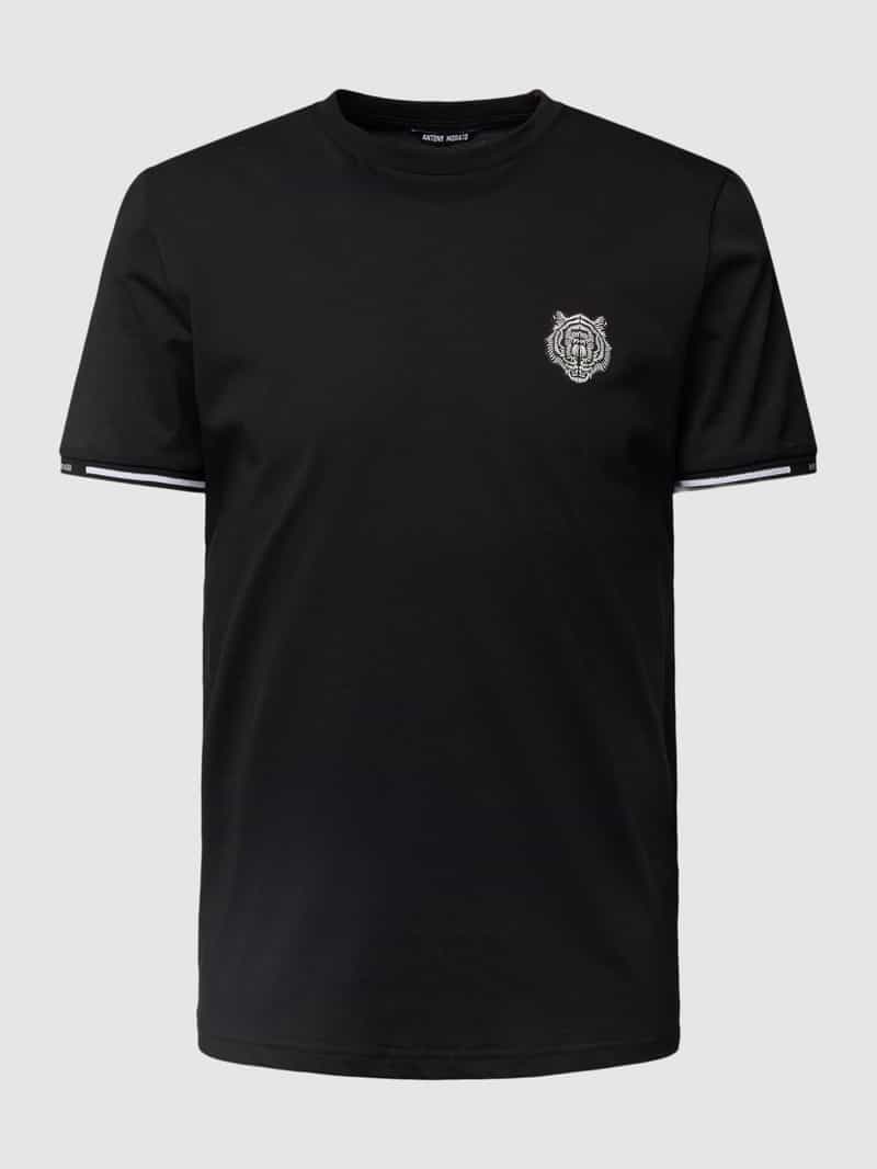 Antony Morato T-shirt met motiefpatch en contraststrepen