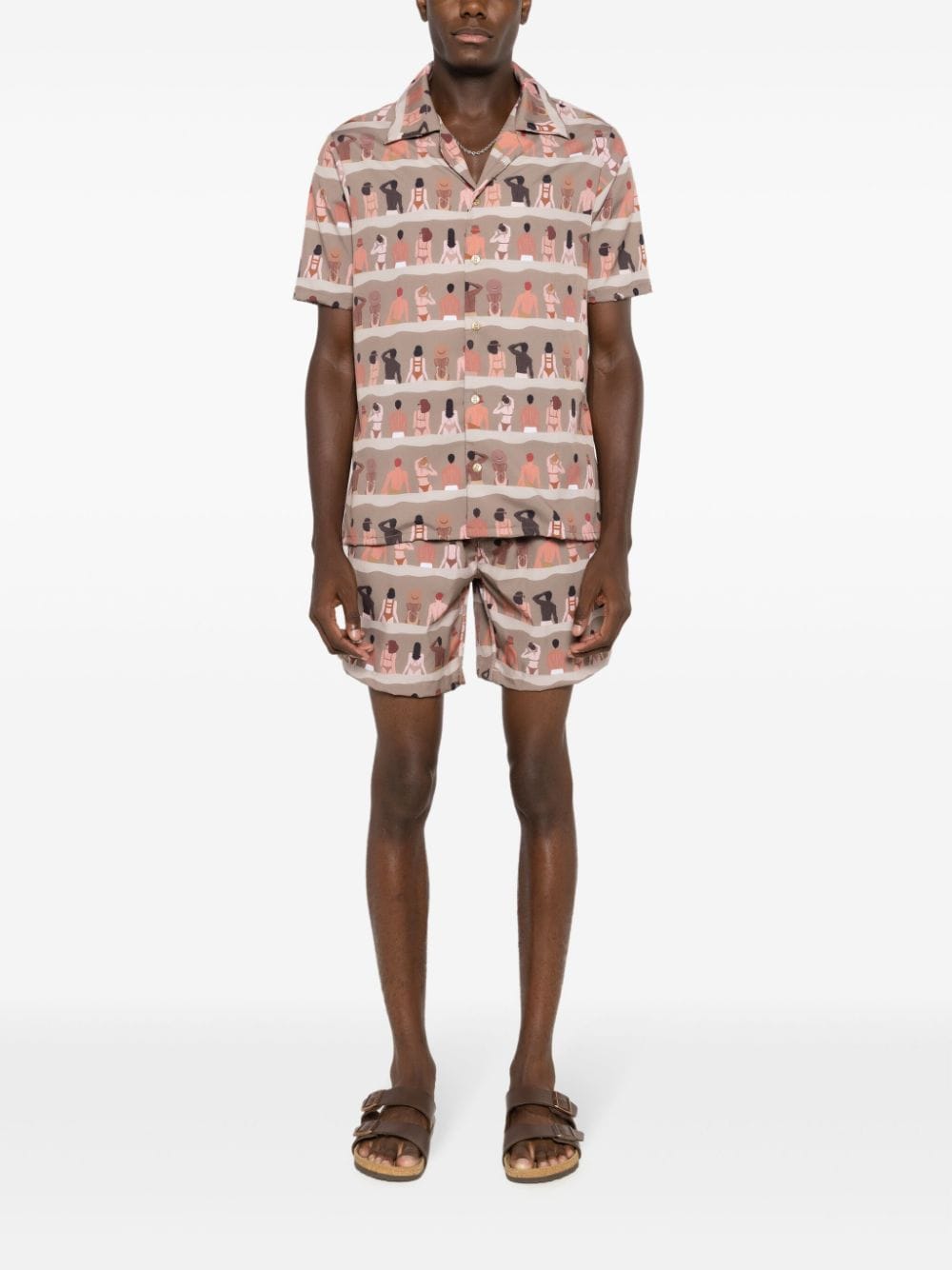 Amir Slama Overhemd met print - Bruin