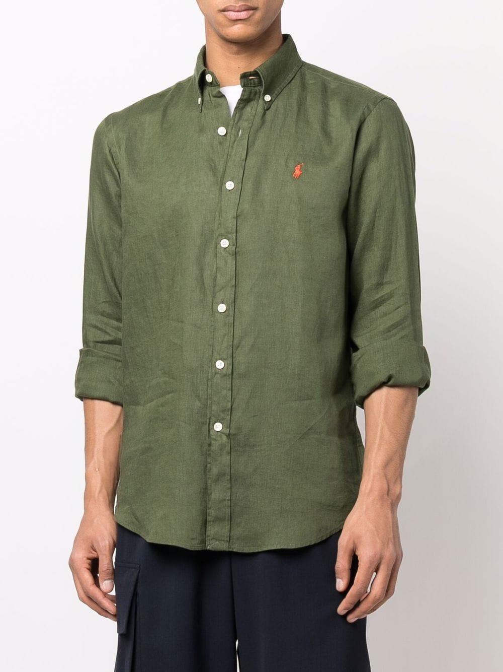 Polo Ralph Lauren Overhemd met geborduurd logo - Groen