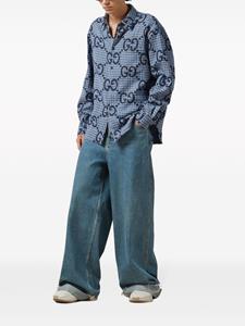 Gucci Geruit overhemd - Blauw