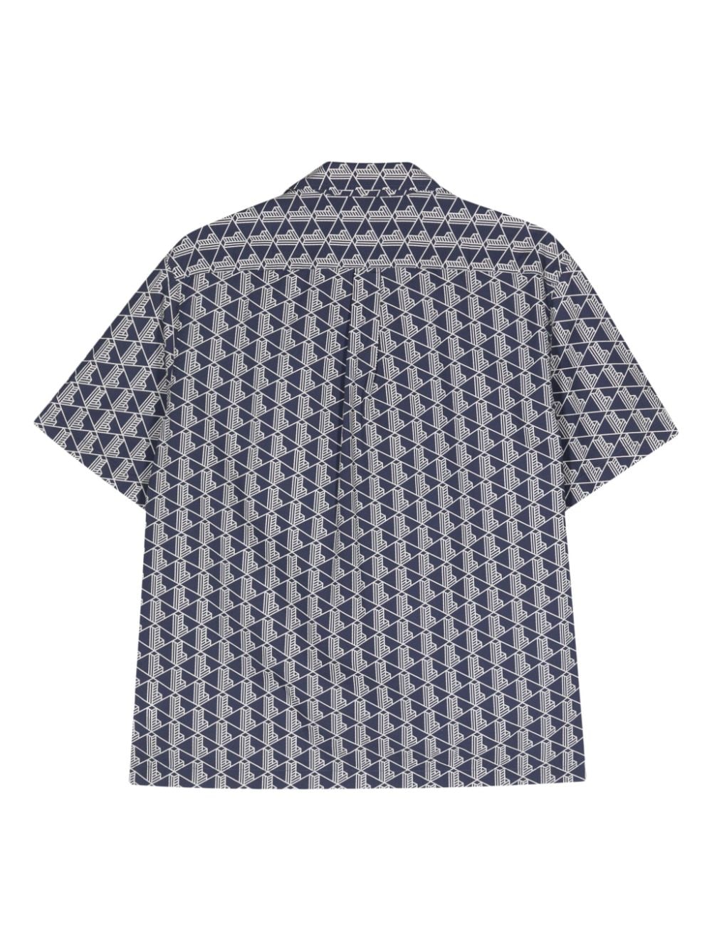 Lacoste Overhemd met monogram-print - Blauw