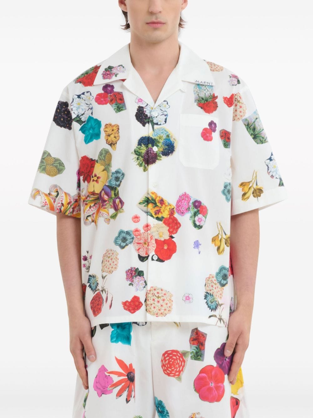 Marni Overhemd met bloemenprint - Wit