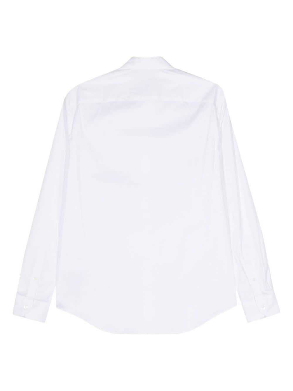 Emporio Armani Popeline overhemd met logolabel - Wit