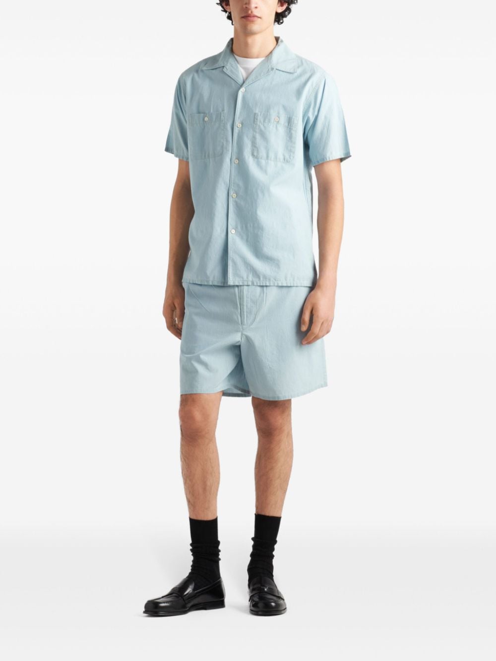 Prada Overhemd met korte mouwen - Blauw