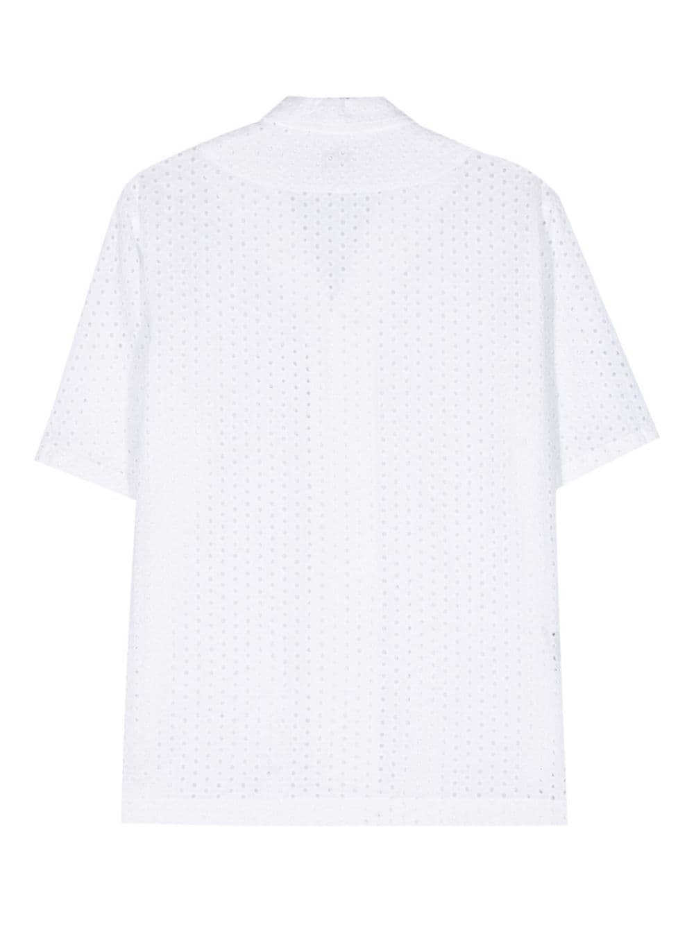 Tagliatore Overhemd met broderie anglaise - Wit