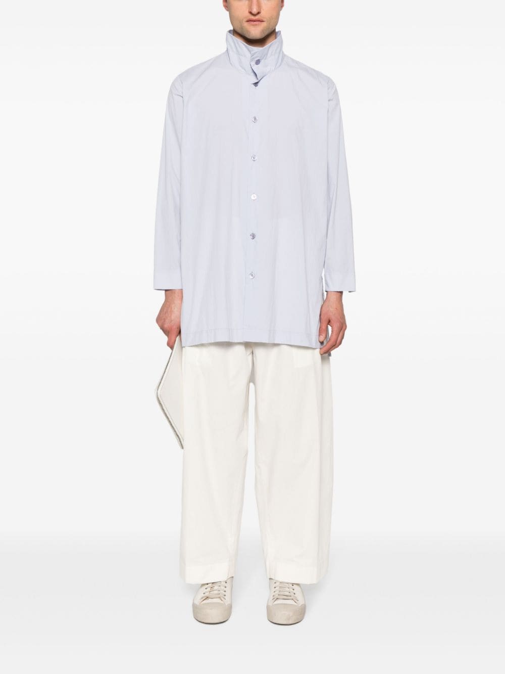Homme Plissé Issey Miyake Button-up lang overhemd - Blauw