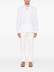 Brunello Cucinelli Hennep overhemd met bandkraag - Wit