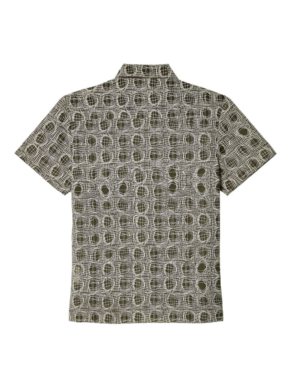 Olly Shinder warped-print voile shirt - Groen