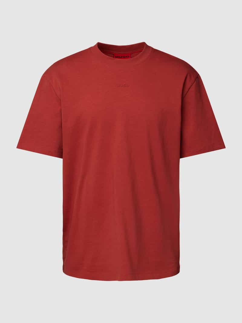 HUGO T-shirt met normaal model en labelprint