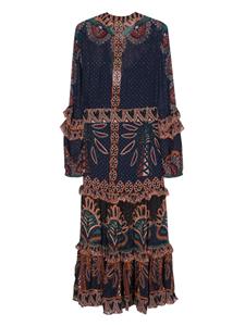 FARM Rio Maxi-jurk met print - Bruin