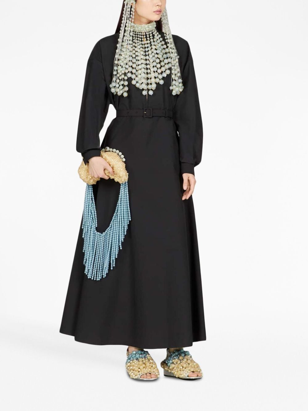 Gucci Popeline maxi-jurk - Zwart