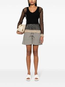 By Malene Birger Opengebreide top - Zwart