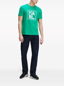 Karl Lagerfeld Katoenen T-shirt met logoprint - Groen
