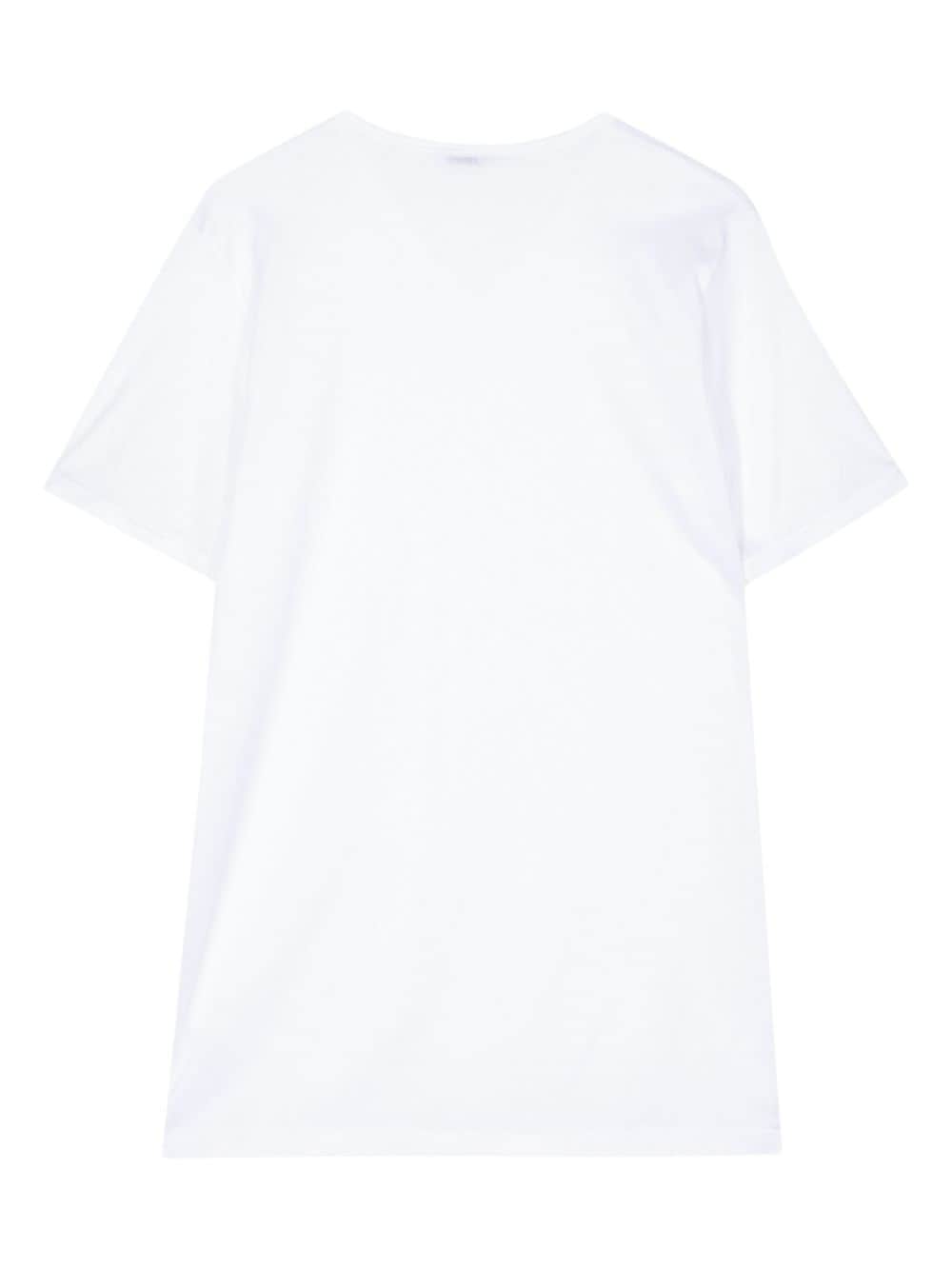 Zimmerli T-shirt met V-hals - Wit
