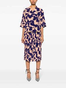 DRIES VAN NOTEN Overhemd met abstracte print - Paars