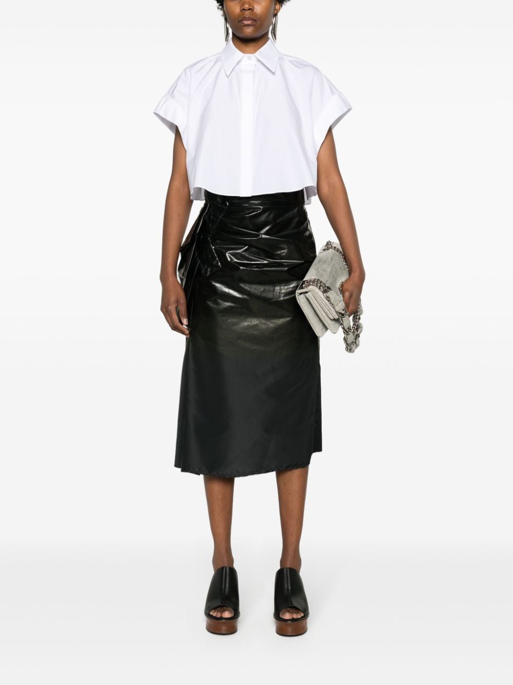 Alexander McQueen Cropped blouse - Wit