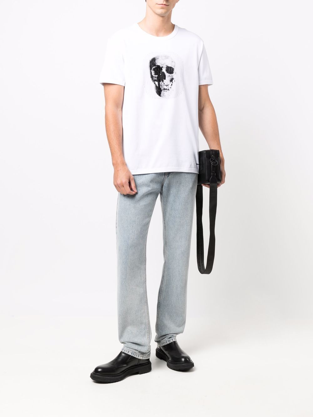 Alexander McQueen T-shirt met doodskopprint - Wit