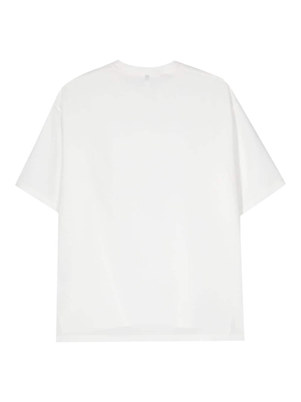 Attachment T-shirt met ronde hals en zijsplit - Wit