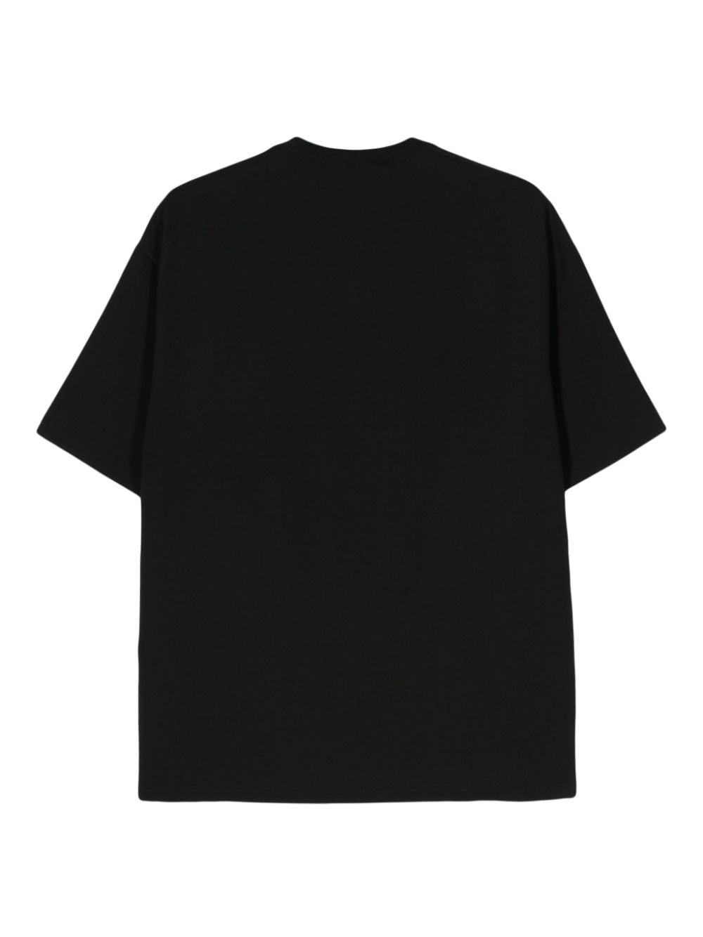 Attachment T-shirt met ronde hals en zijsplit - Zwart