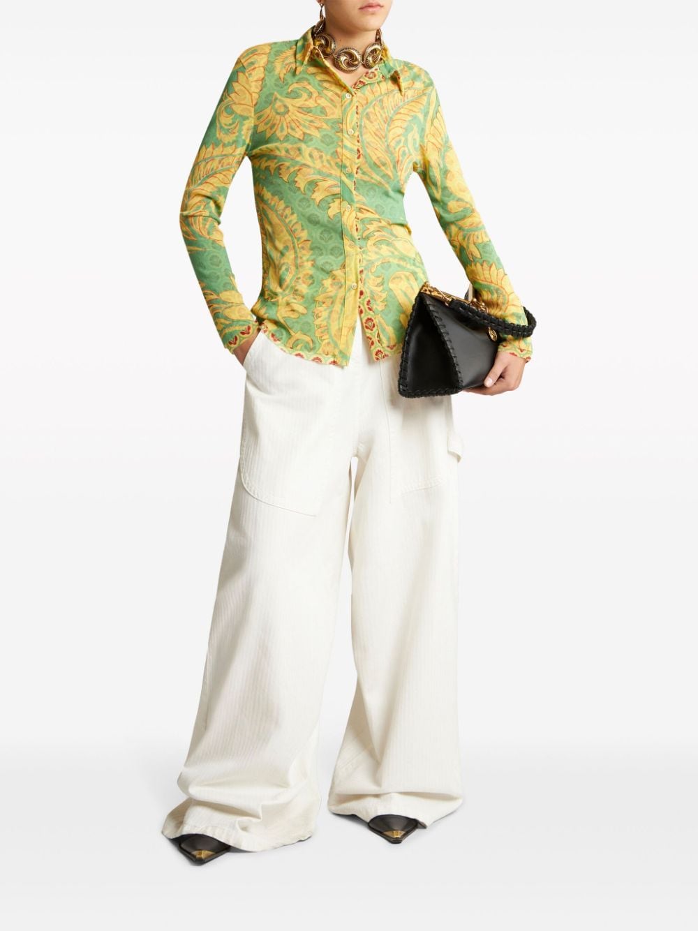ETRO Tulen blouse met print - Groen