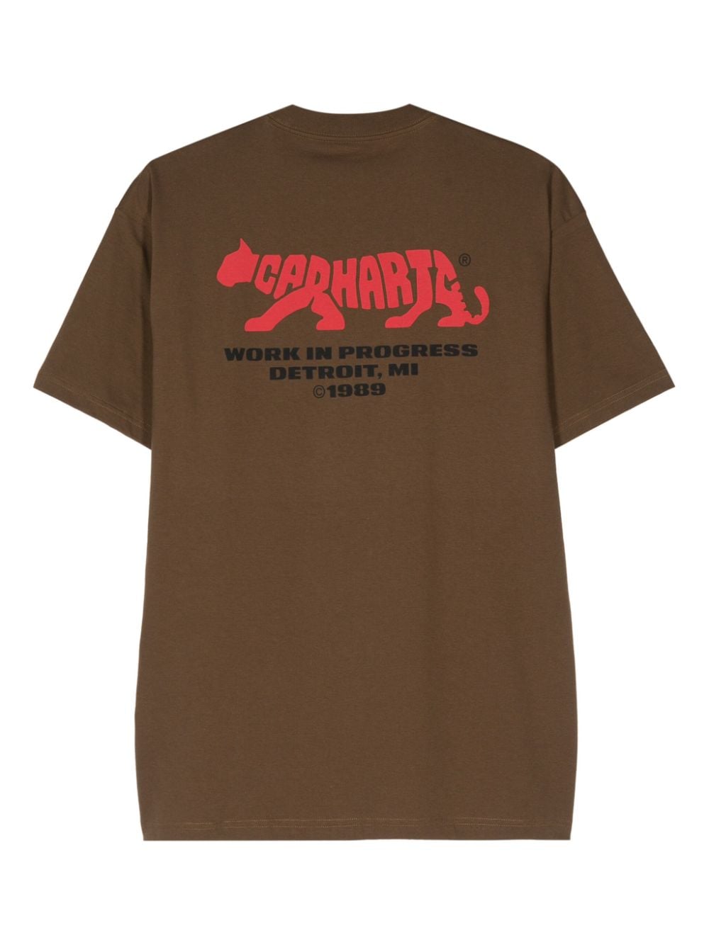 Carhartt WIP T-shirt met logoprint - Bruin