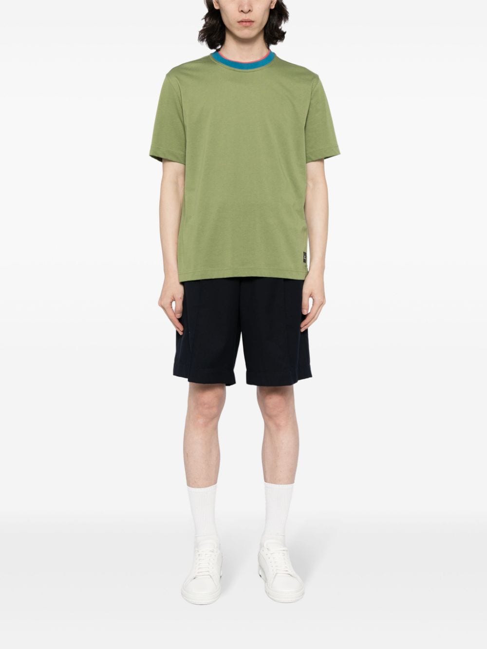 PS Paul Smith T-shirt met ronde hals van biologisch katoen - Groen