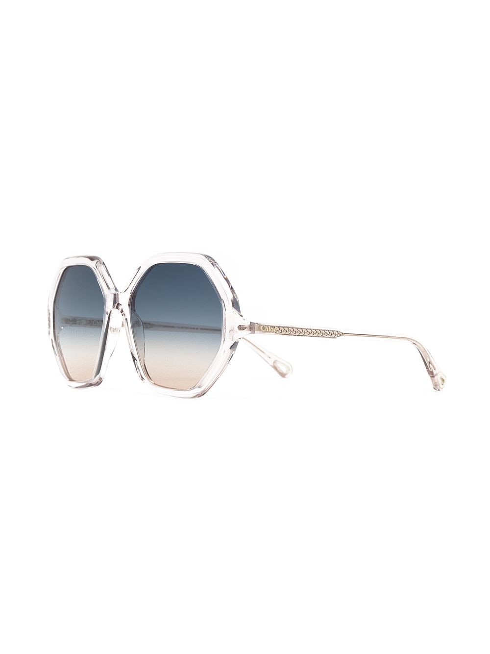 Chloé Eyewear Esther zonnebril met achthoekig montuur - Beige