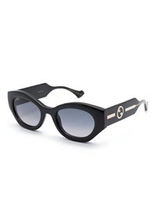 Gucci Eyewear La Medusa zonnebril met ovaal montuur - Zwart