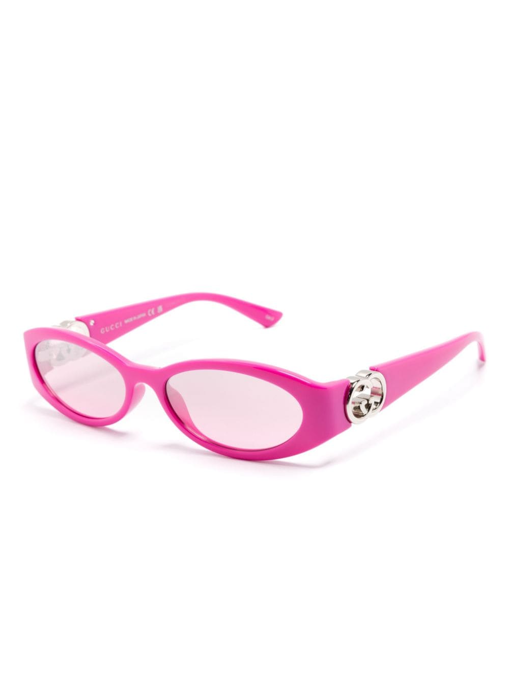Gucci Eyewear Zonnebril met ovalen montuur - Roze