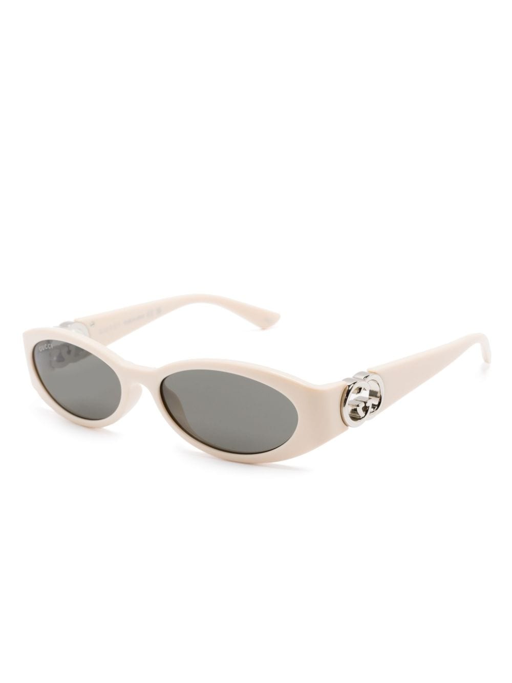 Gucci Eyewear Zonnebril met ovalen montuur - Beige