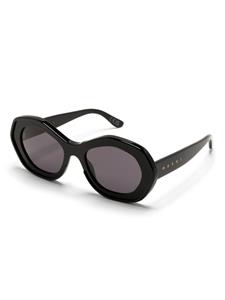 Marni Eyewear Ulawun Vulcano zonnebril met rond montuur - Zwart