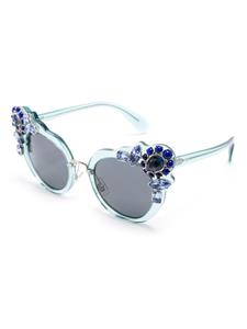 Miu Miu Eyewear Zonnebril met cat-eye montuur - Blauw