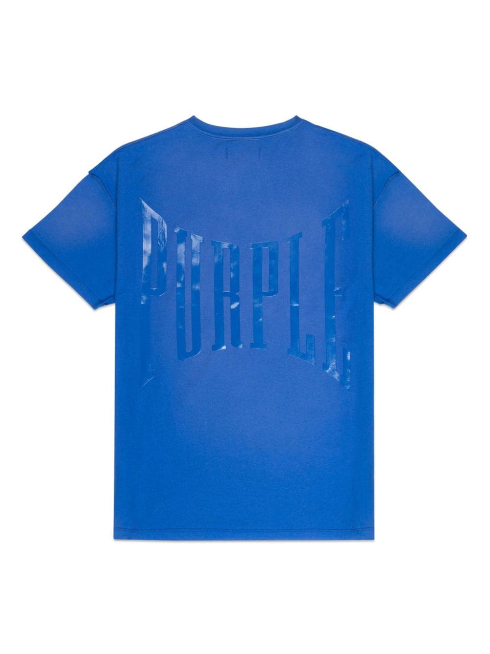 Purple Brand T-shirt met logoprint - Blauw