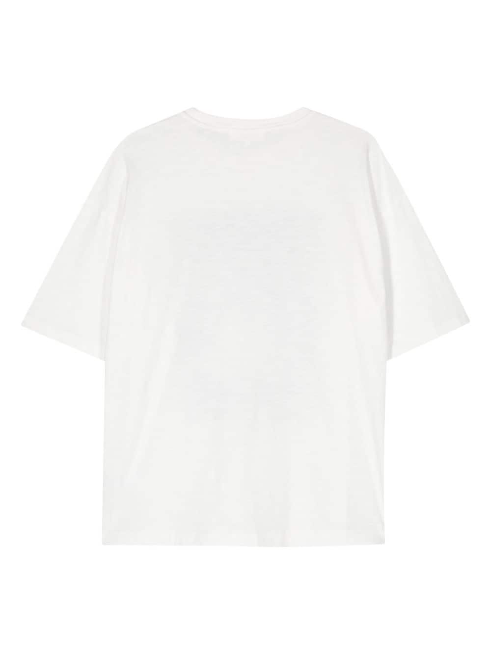 YMC logo-print organic cotton T-shirt - Wit