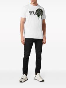 Philipp Plein T-shirt verfraaid met stras - Wit