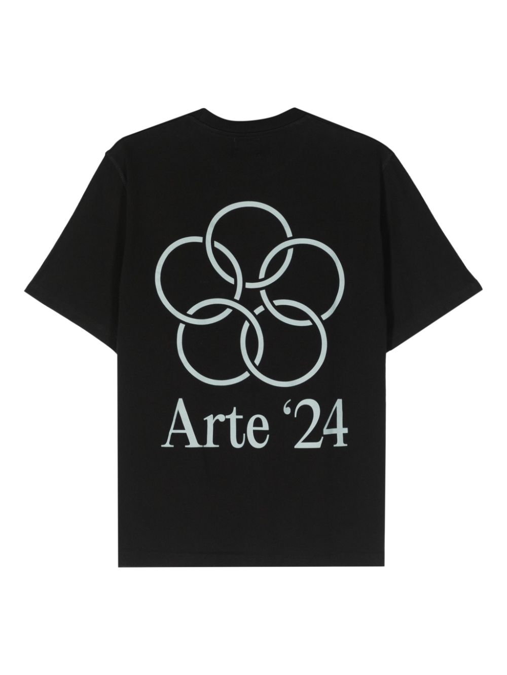 ARTE Katoenen T-shirt met geborduurd logo - Zwart
