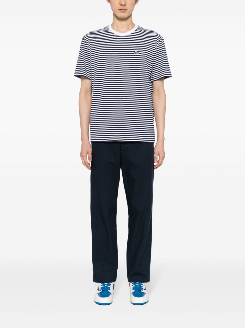 Lacoste striped cotton T-shirt - Blauw