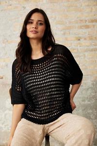 IN FRONT NOVA KNIT BLOUSE 16123 999 (Black 999)