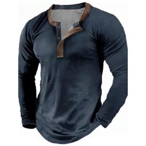 Haodingfushi Autumn Dark Fashion Retro Trend T-shirt, Slim Fitting Men's Casual Sports Personalized Printed T-shirt.
