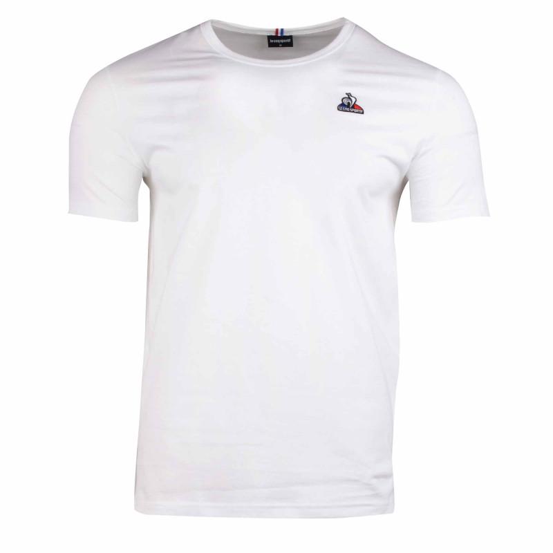 Le Coq Sportif Effen herenT-shirt met korte mouwen en geborduurd driekleurig logo katoen 