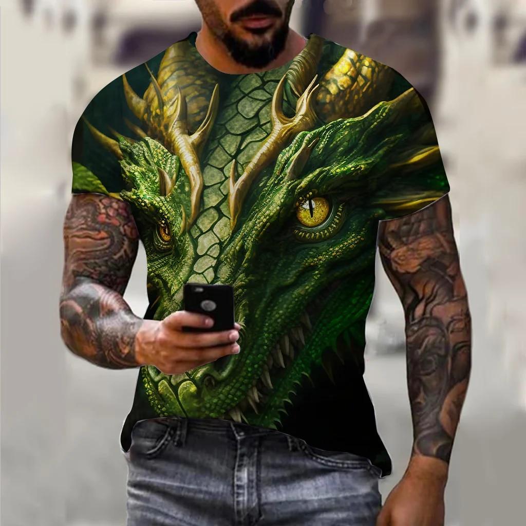 Bobby 2 Men's T-Shirt For Men Clothing Unisex Dragon Graphic 3D Print Summer Top O-neck Short Sleeve Fashion Casual Tee Shirt Streetwear