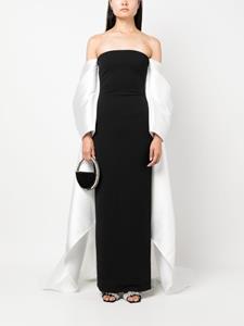 Solace London Tweekleurige maxi-jurk - Zwart