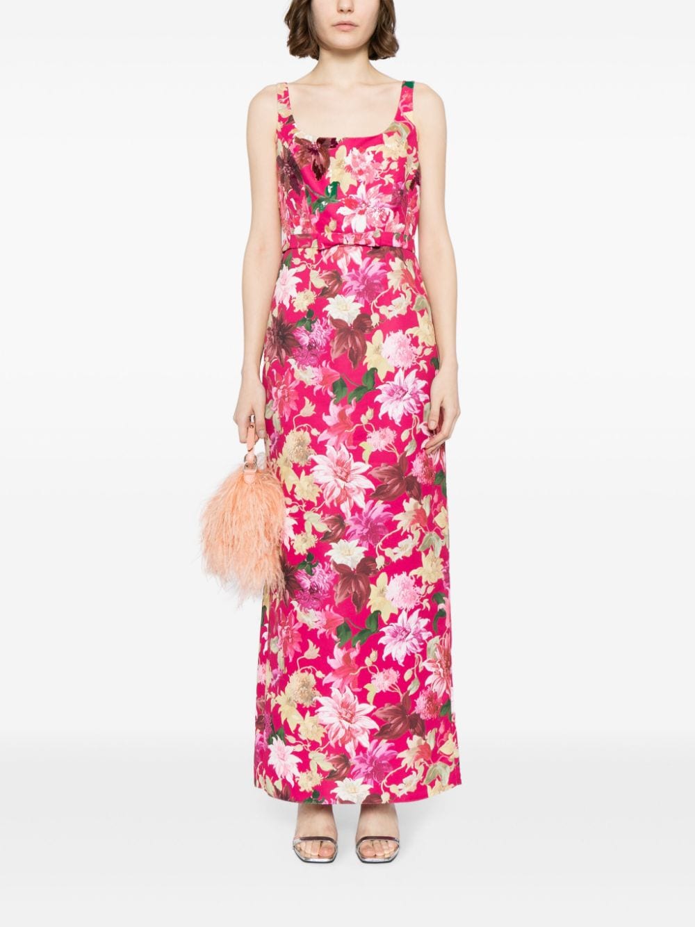 Sachin & Babi Lana floral-print gown - Roze